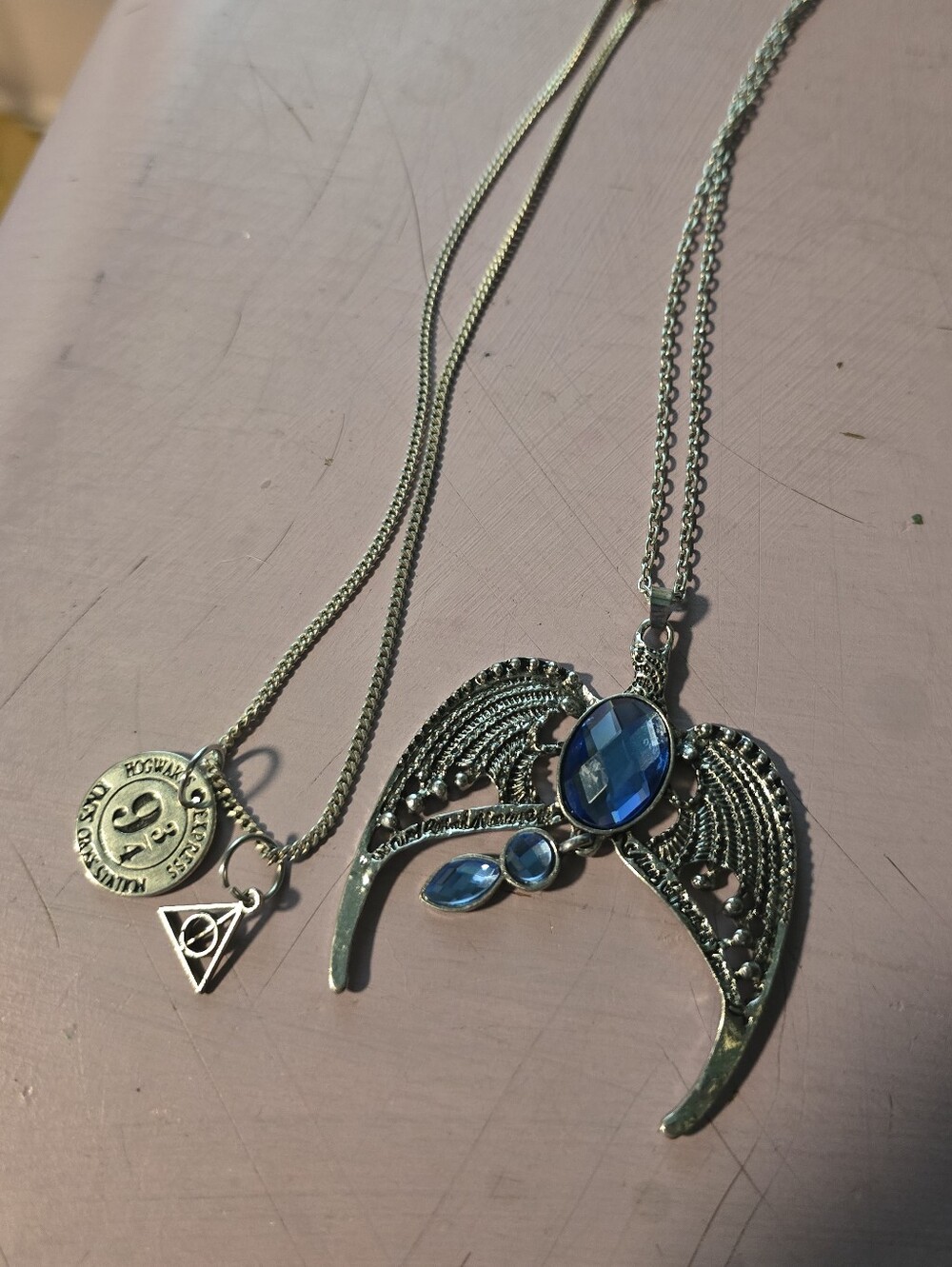 Harry Potter Ravenclaw Silver Set Of Necklaces